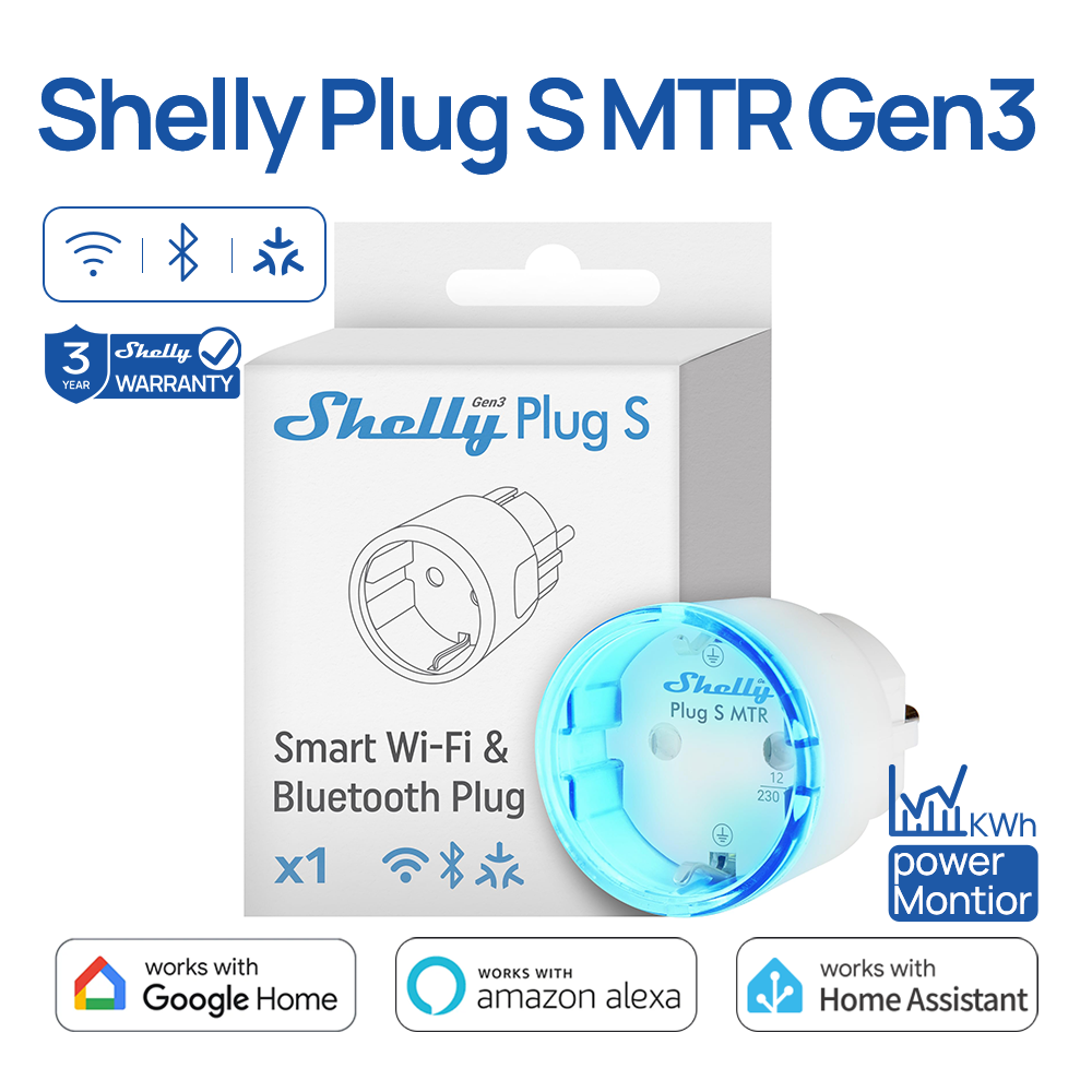 Shelly Relay Module - Tomada Inteligente Shelly Plug S MTR