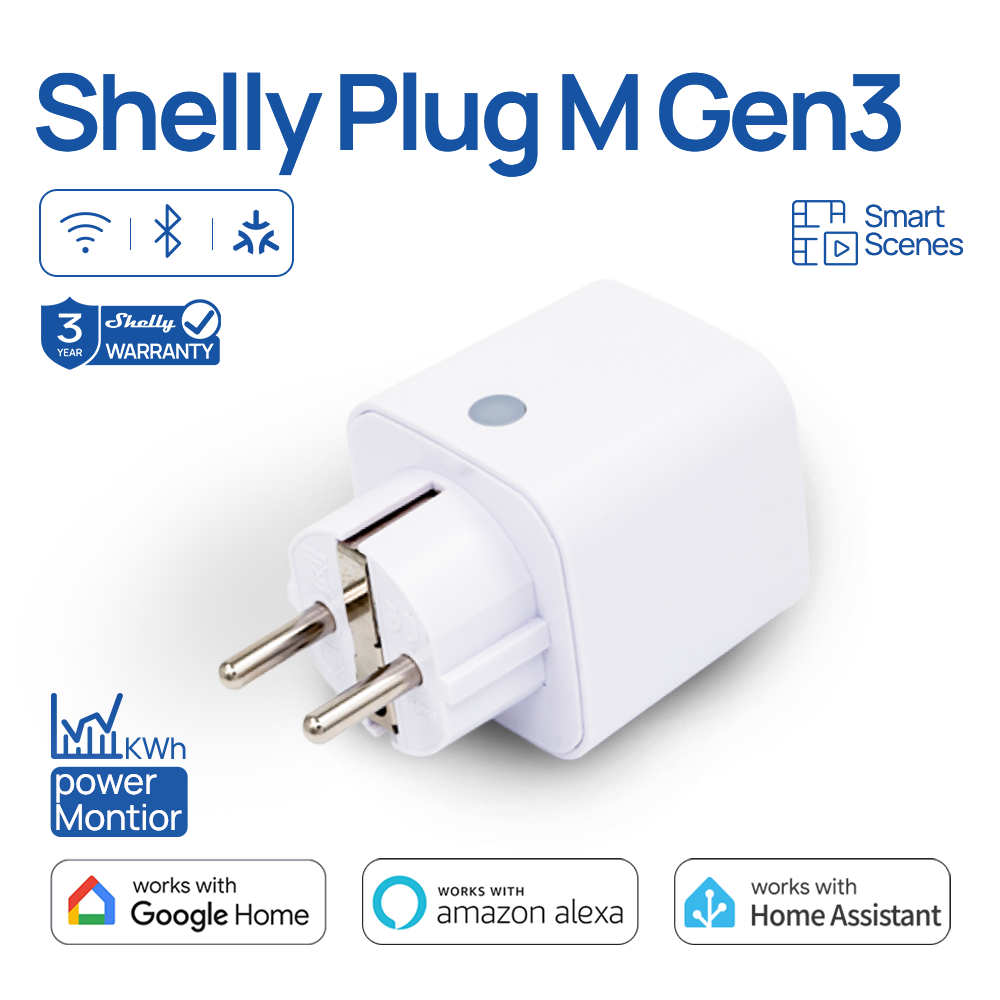 Shelly Relay Module - Tomada Inteligente WiFi Shelly Plug M