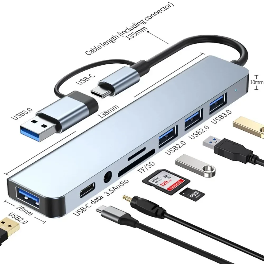 Home Assistant Sd - Hub 8 em 2 USB-C com