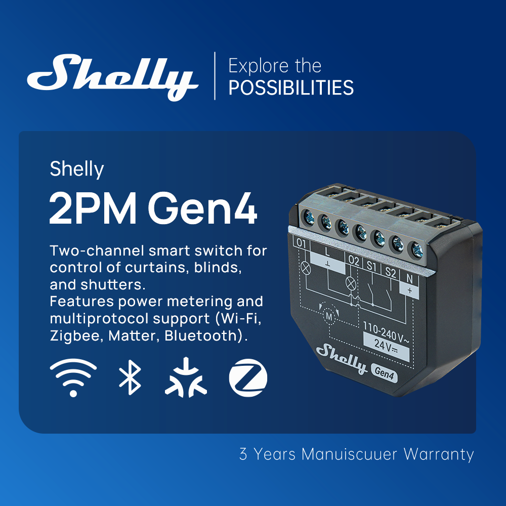 Shelly 2pm gen4 zigbee 2 canai - Shelly Relay Module avaliação e preço