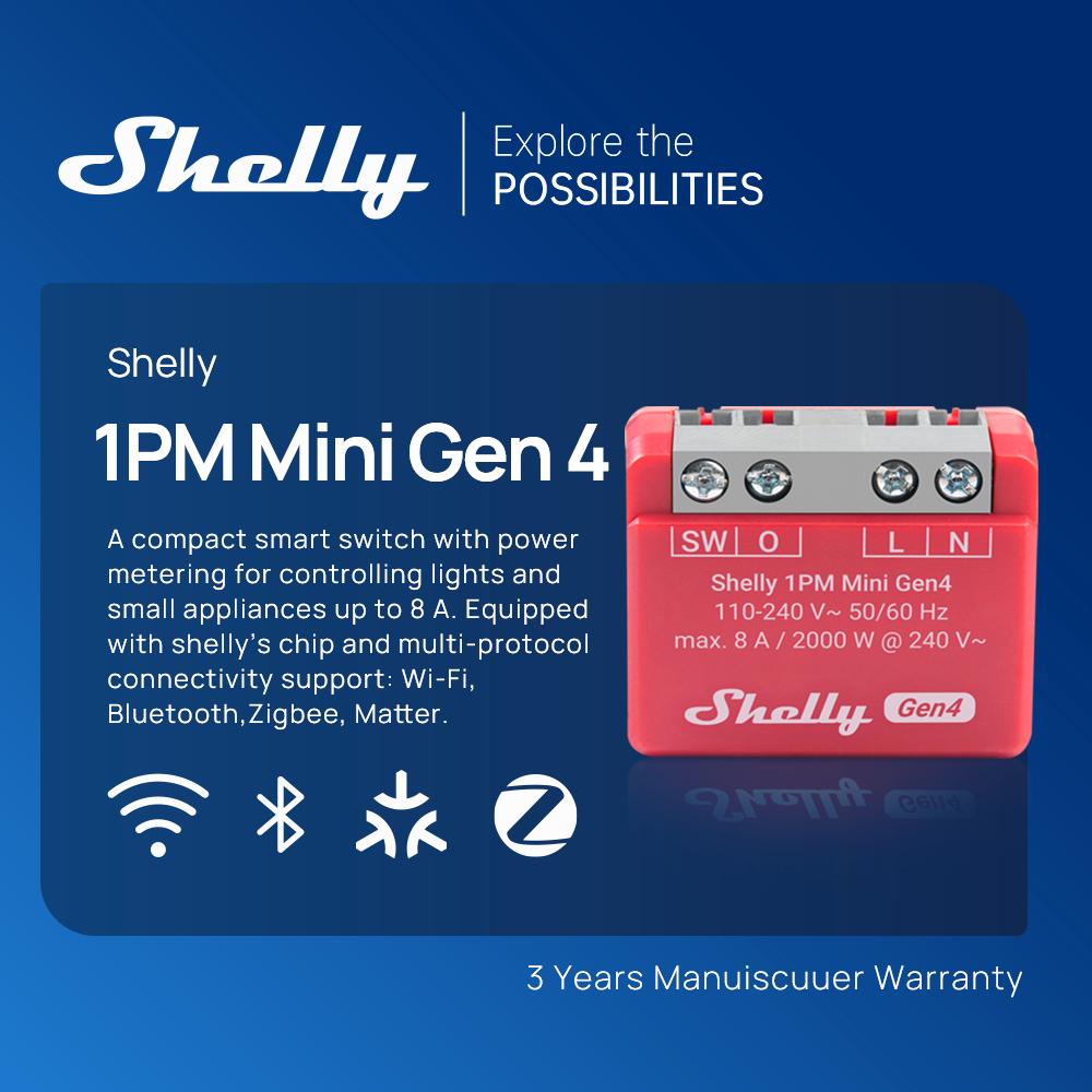 Shelly 1pm mini gen4 interrupt - Shelly Relay Module avaliação e preço